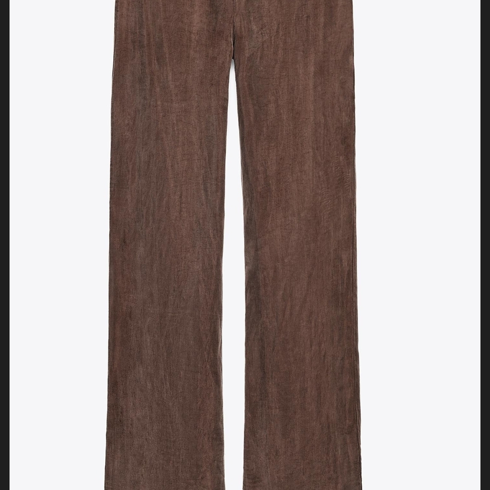 Zara Chocolate Brown Straight Leg Pants